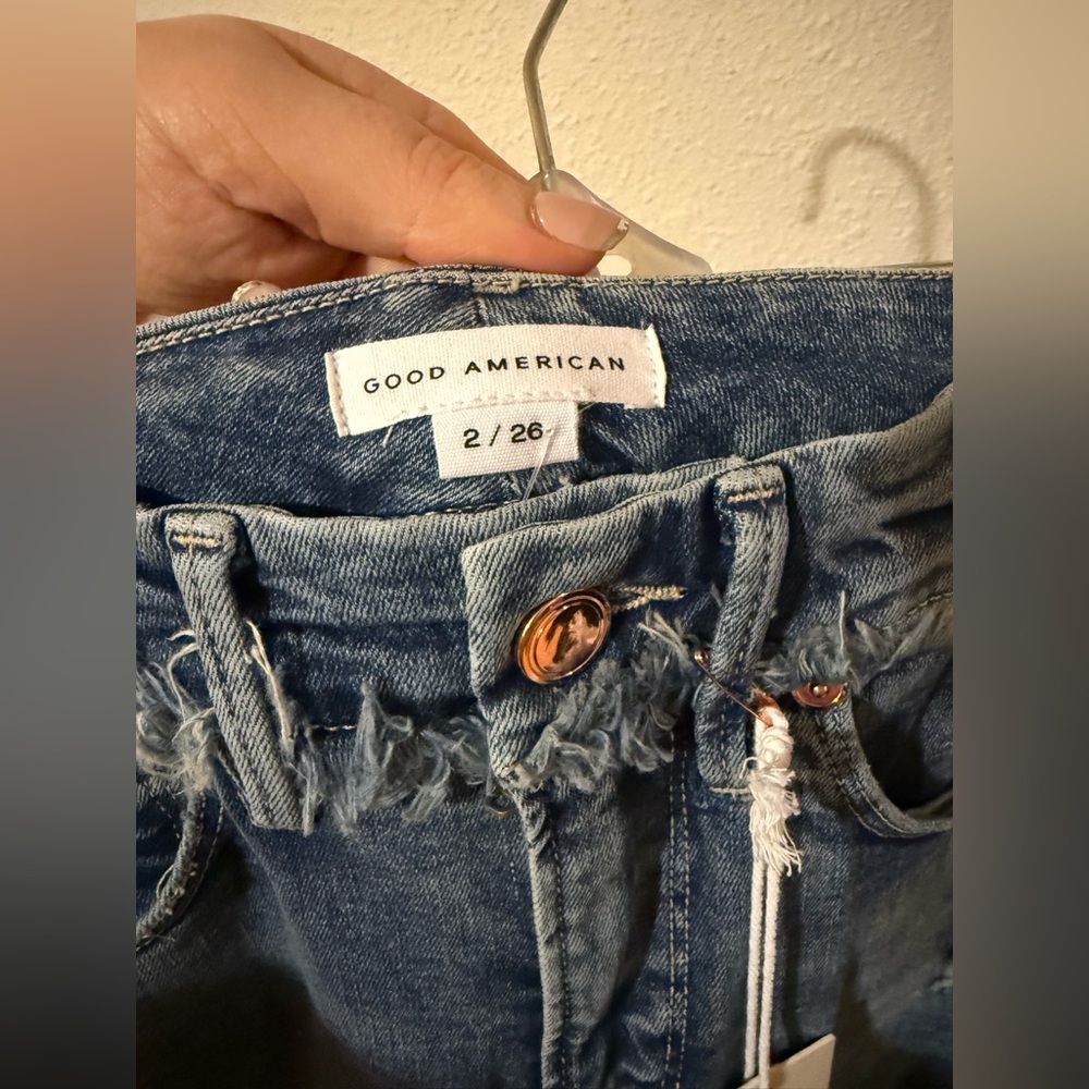 GOOD AMERICAN GOOD LEGS UNDER FRAY WAISTBAND NWT 2/26 - Picture 5 of 5